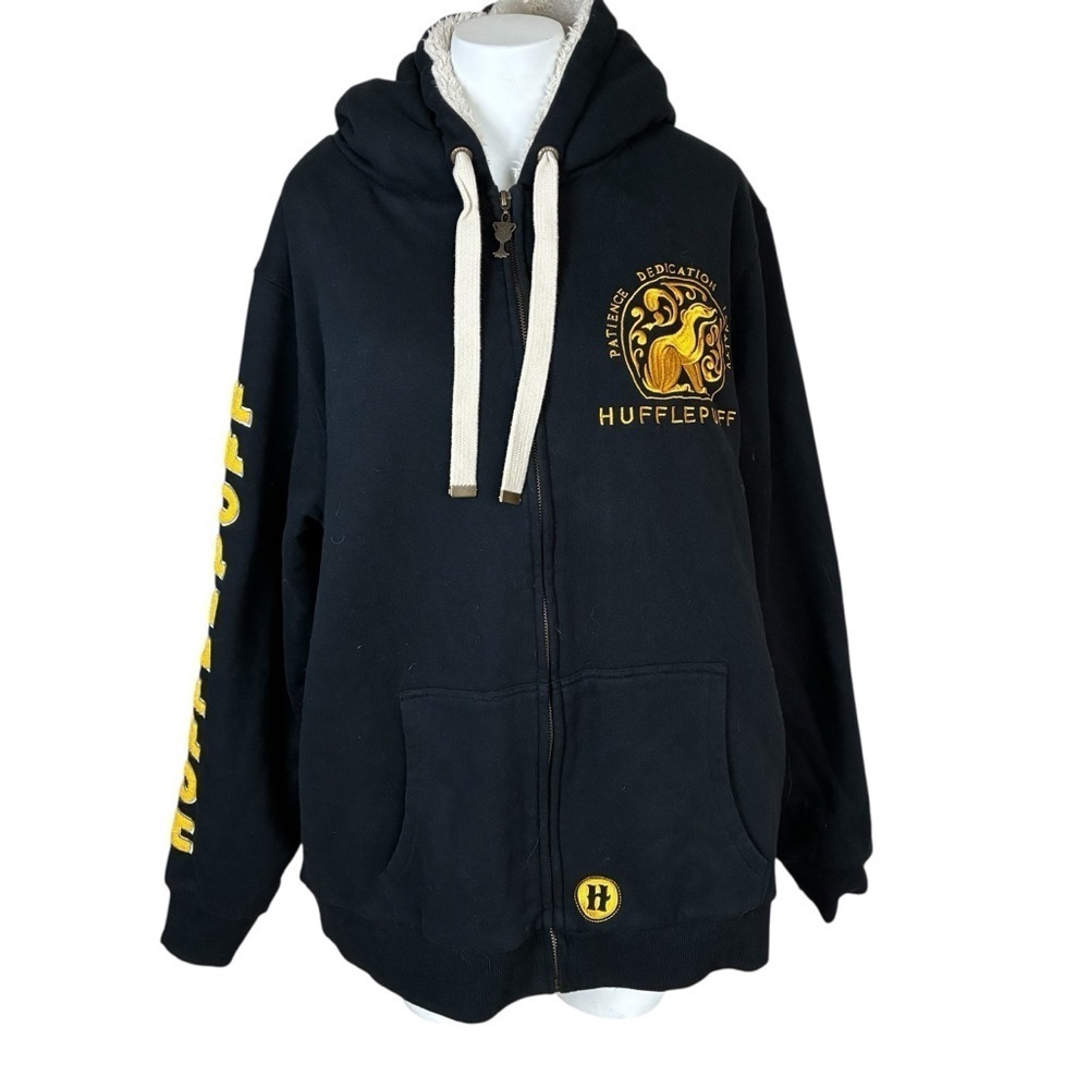 Wizarding World Harry Potter Unisex Hufflepuff Super Thick Hooded Sweatshirt-XXL